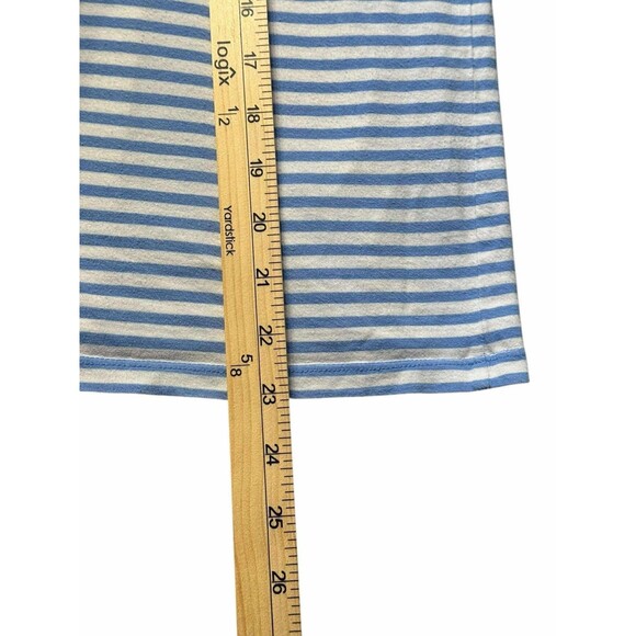 Vintage Polo Sport Ralph Lauren Striped V-Neck T-Shirt Men’s Large Blue White - Picture 7 of 7